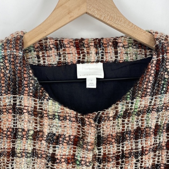 Anthropologie Ett:twa Fringed Tweed Academy Blazer - Picture 4 of 11